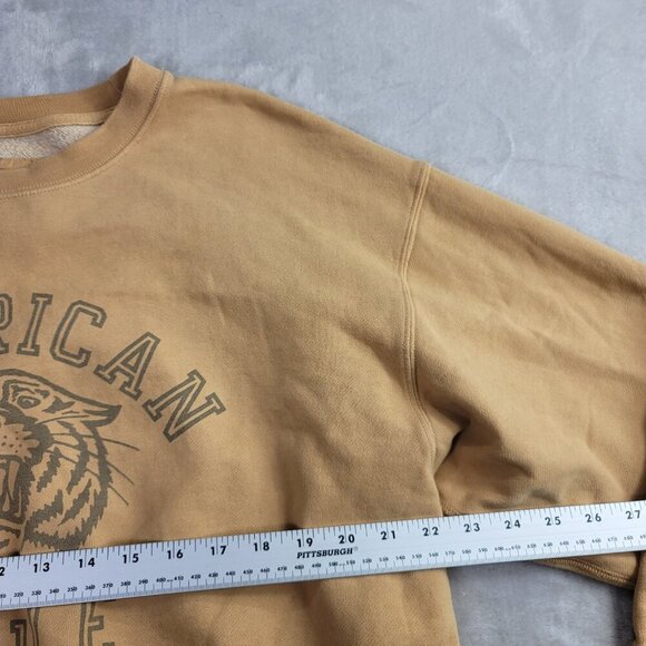 American Eagle Yellow Tiger Graphic Women's Longsleeve Sweater Top | Size M - Picture 6 of 7